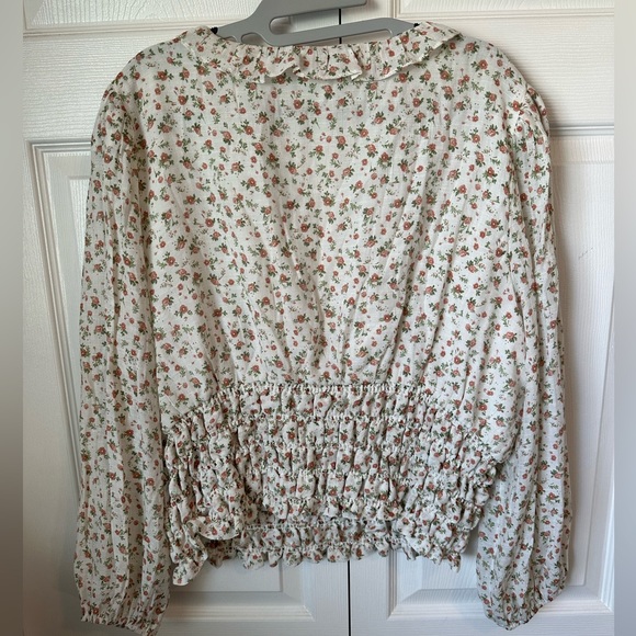 1.State Floral Smock Waist Top - Picture 6 of 6